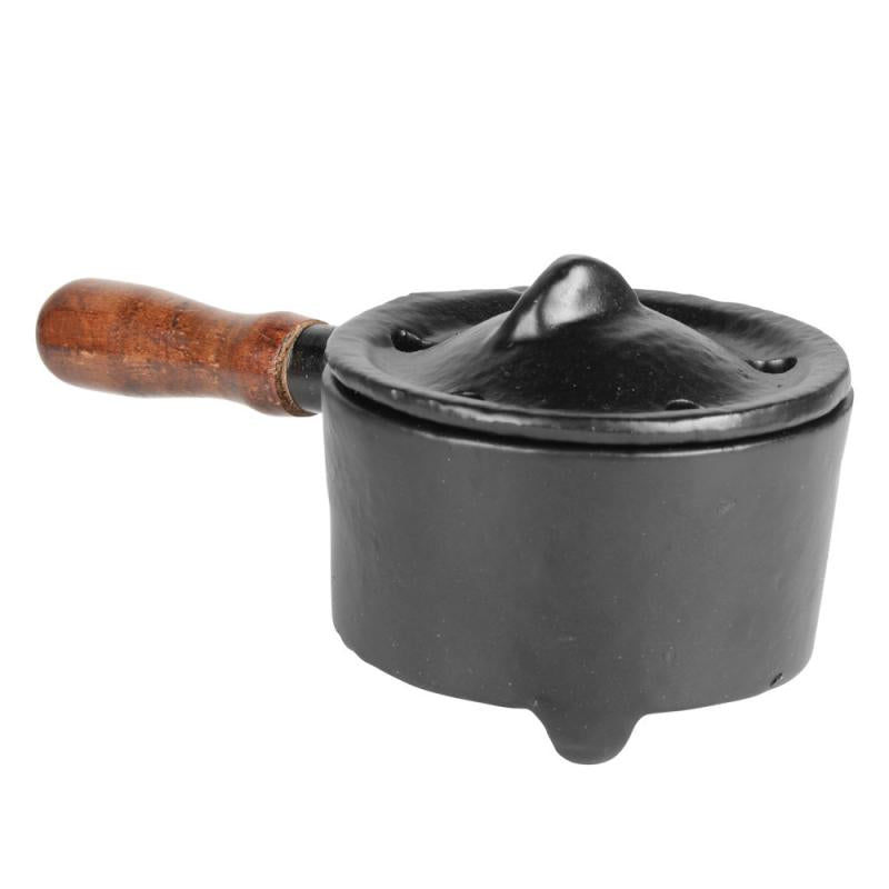 Cast Iron Cauldron with Wood Handle