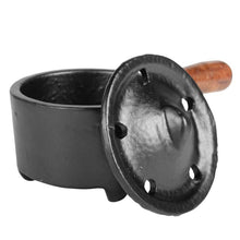 Cast Iron Cauldron with Wood Handle