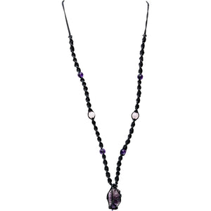 Macrame Necklace with Crystals