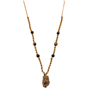 Macrame Necklace with Crystals