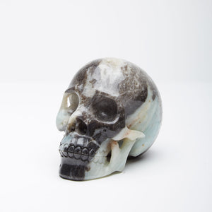 Amazonite Skull with Druzy