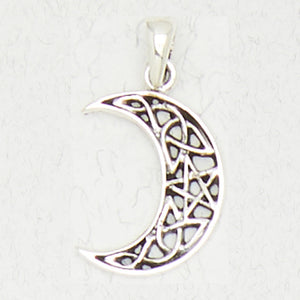 Celtic Weave Moon Pendant