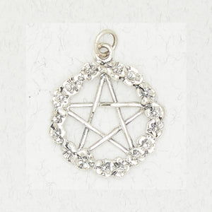 Pentacle with Flowers Pendant