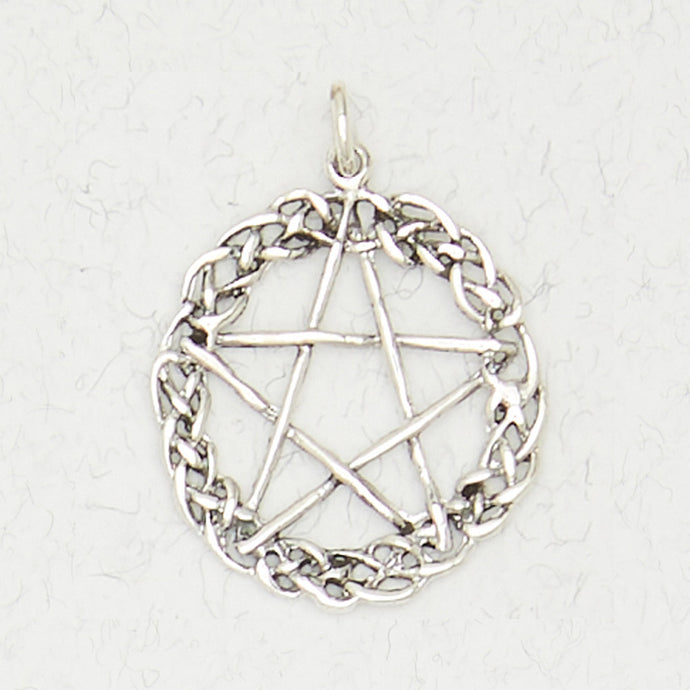 Pentacle with Knot Circle Pendant