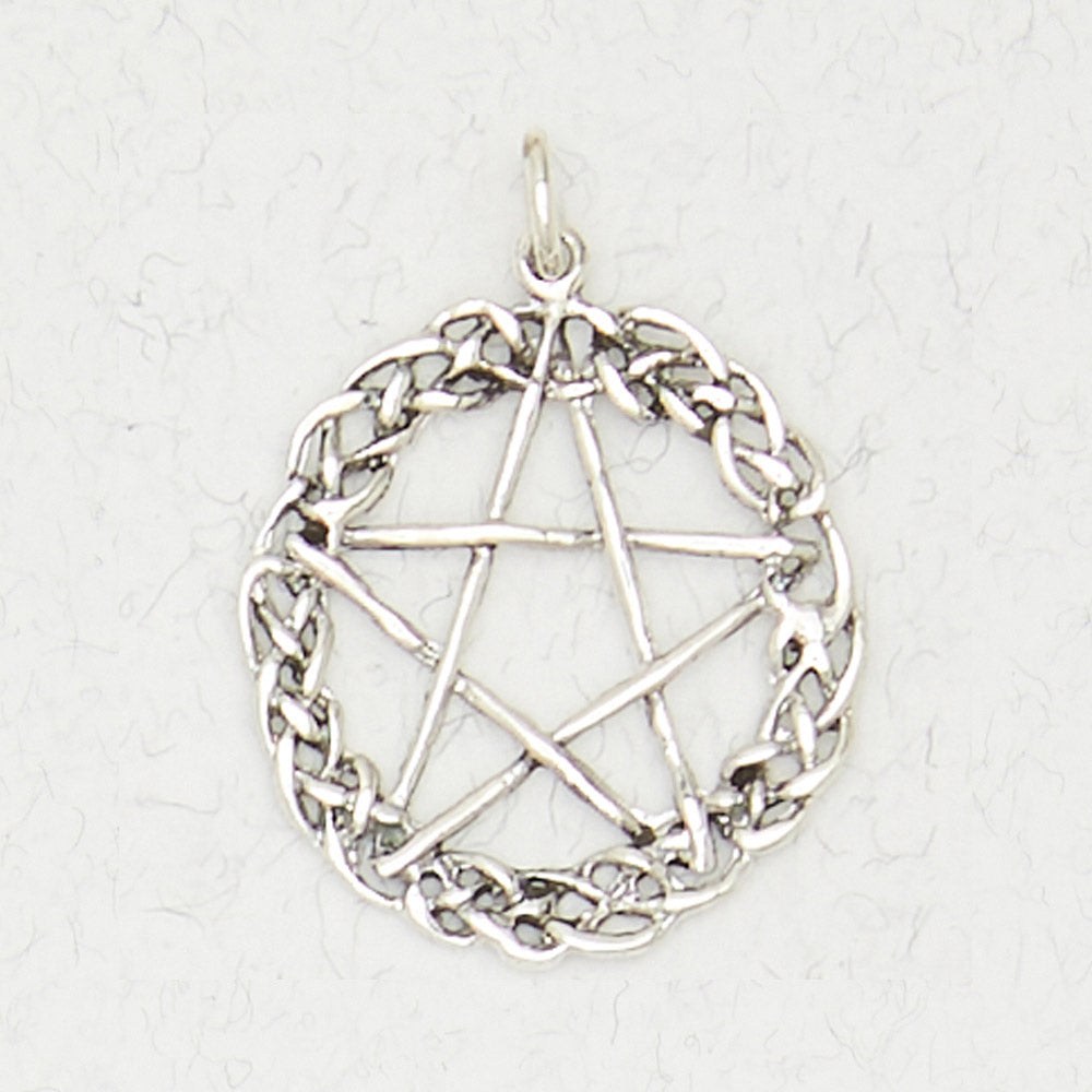 Pentacle with Knot Circle Pendant