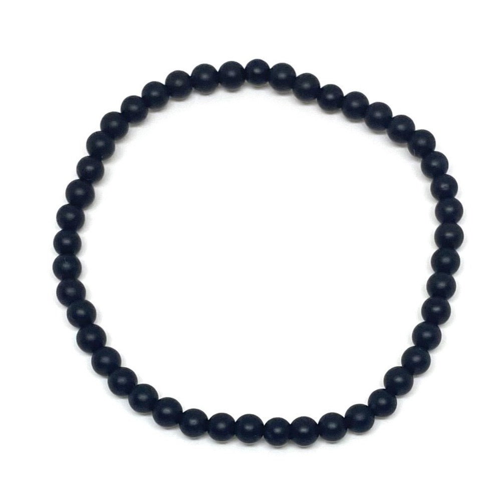 Black Matte Agate Bracelet