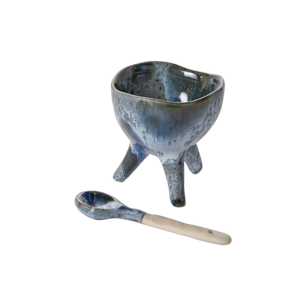 Ceramic Bowl and Spoon