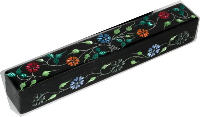 Soapstone Incense Burner with Colored Flowers